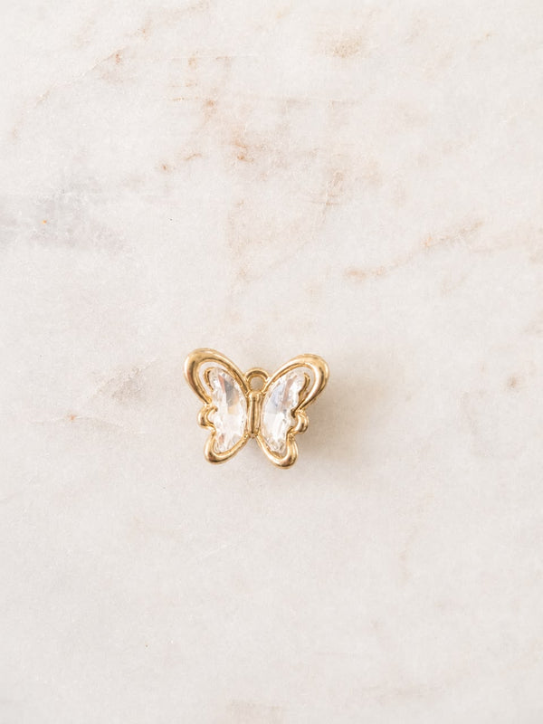 Diamond Butterfly charm