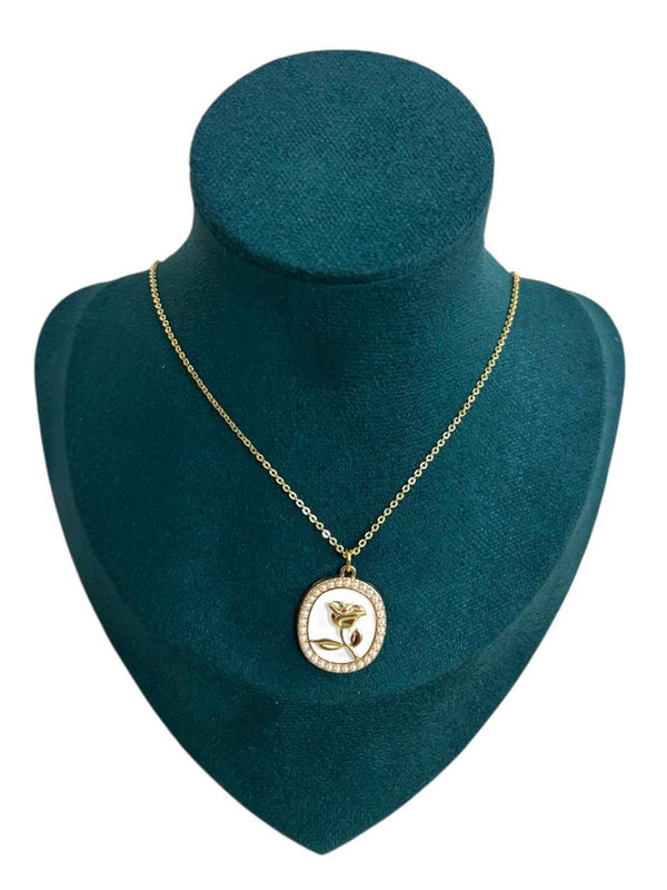 Snow Rose Necklace
