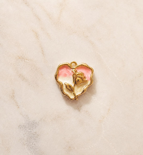 Multi colored heart charm