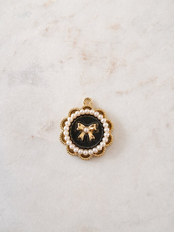 Black bow charm