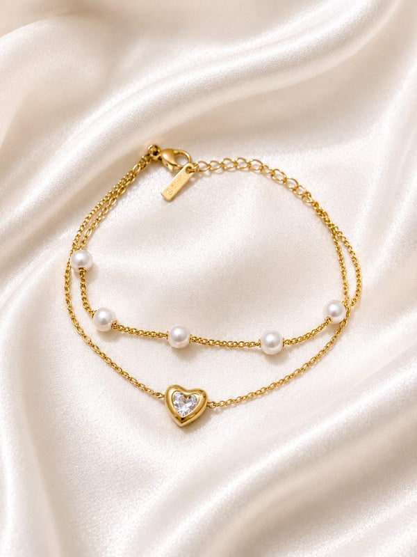 Love stacked bracelet